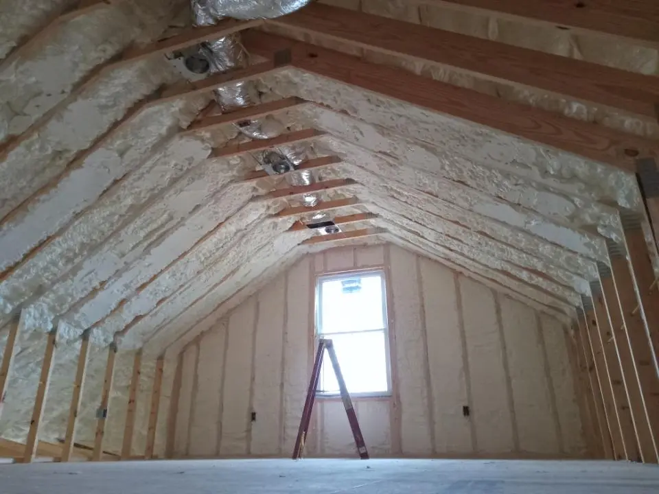 Spray foam roofing application for Crawl Space Insulation project in Haltom City